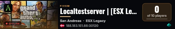 Localtestserver | [ESX Legacy] live status badge