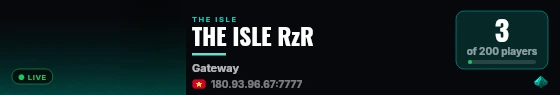 THE ISLE RzR live status badge