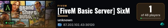 [FiveM Basic Server] SixM live status badge