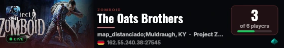 The Oats Brothers live status badge