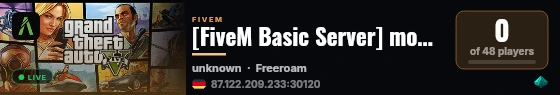 [FiveM Basic Server] mod test live status badge