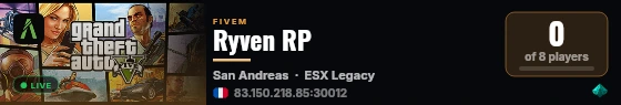 Ryven RP live status badge