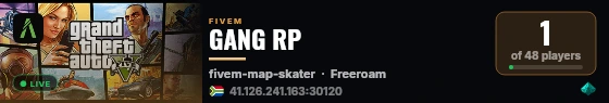 GANG RP live status badge