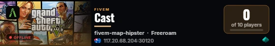 Cast live status badge