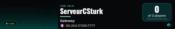 Serveur CSturk live status badge