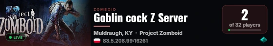 Goblin cock Z Server live status badge