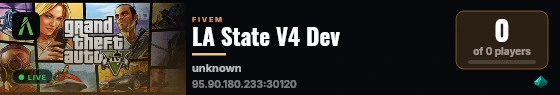 LA State V4 Dev live status badge