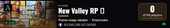 New Valley RP 👑 live status badge