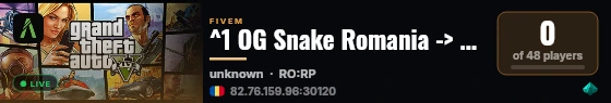 ^1 OG Snake Romania -> STAFF FREE -> VIP FREE ^7 live status badge