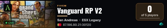 Vanguard RP V2 live status badge