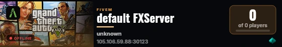 default FXServer live status badge