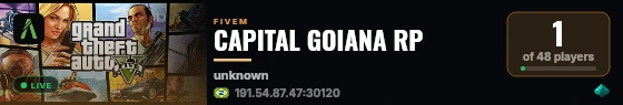 CAPITAL GOIANA RP live status badge