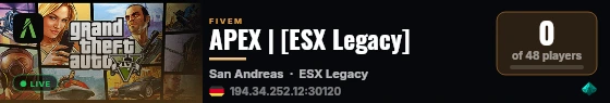 APEX | [ESX Legacy] live status badge
