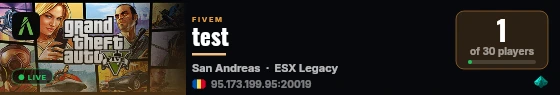 test live status badge