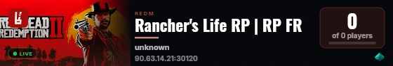 Rancher's Life RP | RP FR live status badge