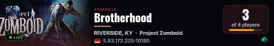 Brotherhood live status badge