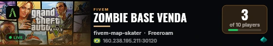 ZOMBIE BASE VENDA live status badge