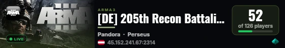 [DE] 205th Recon Battalion (StarSim) | MainOP live status badge