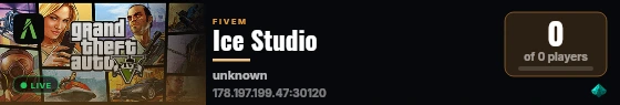 Ice Studio live status badge