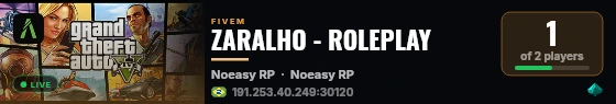 ZARALHO - ROLEPLAY live status badge