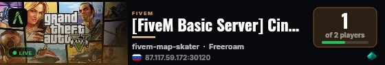 [FiveM Basic Server] Cinematic live status badge