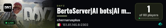 BertoServer|AI bots|AI missions| coolshit | Testing phase!!! live status badge