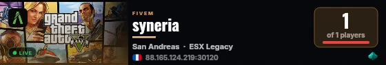 syneria live status badge