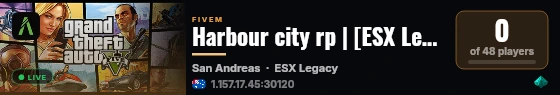 Harbour city rp | [ESX Legacy] live status badge