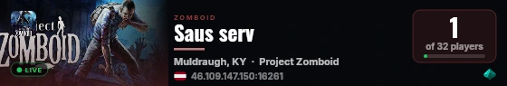 Saus serv live status badge