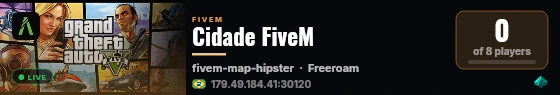 Cidade FiveM live status badge