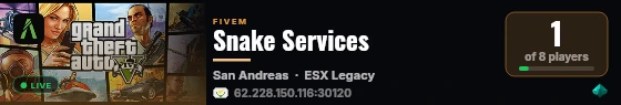 Snake Services live status badge