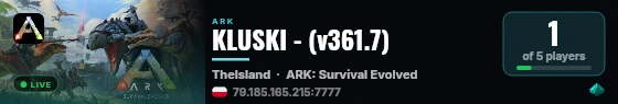 KLUSKI - (v361.7) live status badge