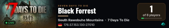 Black Forrest live status badge
