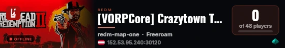 [VORPCore] Crazytown TEST live status badge