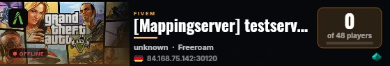 [Mappingserver] testserver live status badge
