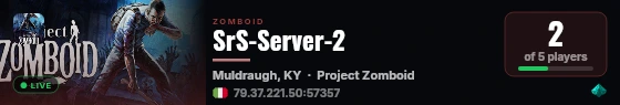 SrS-Server-2 live status badge