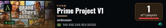 Prime Project V1 live status badge