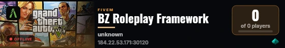 BZ Roleplay Framework live status badge