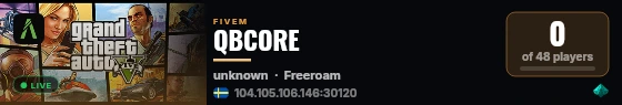 QBCORE live status badge