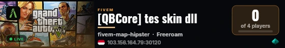 [QBCore] tes skin dll  live status badge