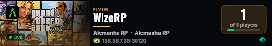 WizeRP live status badge