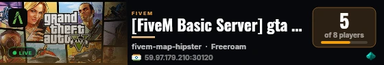 [FiveM Basic Server] gta 5 season 2 live status badge