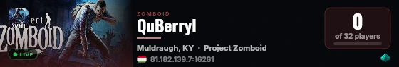 QuBerryl live status badge