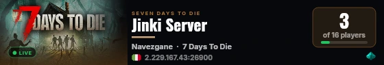 Jinki Server live status badge