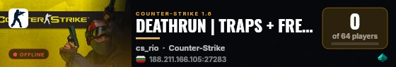 DEATHRUN | TRAPS + FREE VIP live status badge