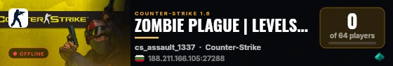 ZOMBIE PLAGUE | LEVELS + LASERS live status badge