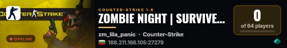 ZOMBIE NIGHT | SURVIVE THE ROUND live status badge