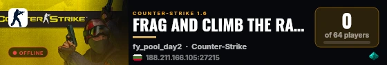 FRAG AND CLIMB THE RANK live status badge