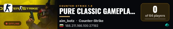 PURE CLASSIC GAMEPLAY | NO MODS live status badge