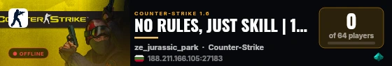 NO RULES, JUST SKILL | 1000 FPS live status badge